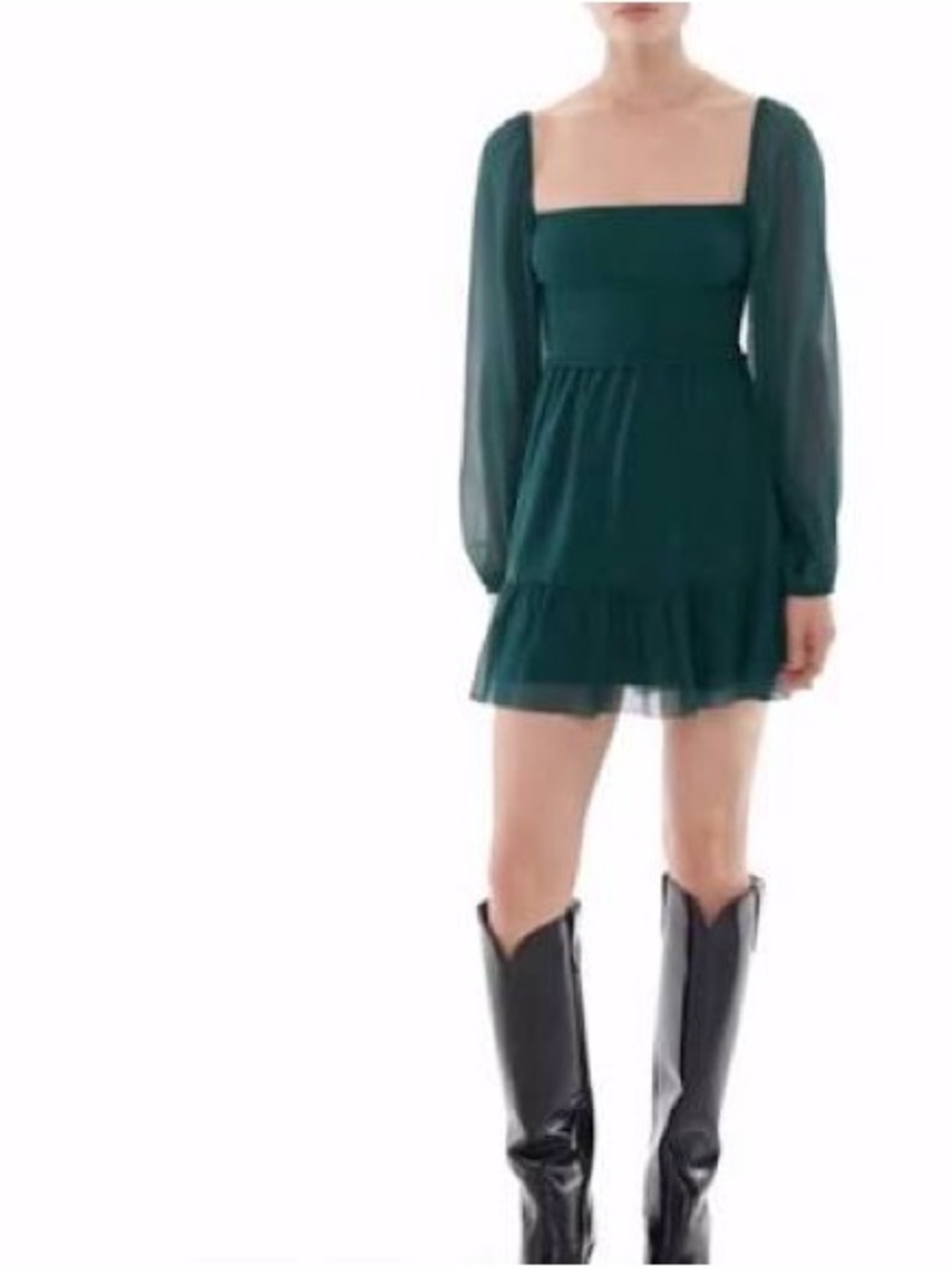 Dark Green Aritzia Wilfred Tempest Mini dress